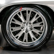 We manufactured premium quality forged wheels rims for our client's CHEVROLET CAMARO Z28 1969 with the following specifications:

THIS WHEEL DESIGN CAN BE CUSTOM-MADE FOR YOUR CAR IN ANY SIZE AND COLOR OPTIONS
Available in monoblock, 2-piece, 3-piece, duoblock, beadlock
3D wheel renderings are provided according to the exact dimensions and specifications requested by the client, ensuring proper fitment for their car prior to production

OPTIONS:&nbsp;

Brushed, polished, chrome, dual-color, milled face&nbsp