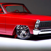 FORGED CLASSIC WHEELS RIMS for CHEVROLET CHEVY NOVA 2 1966 - 1967 custom fit BILLET SPECIALTIES GRINDER WHEELS