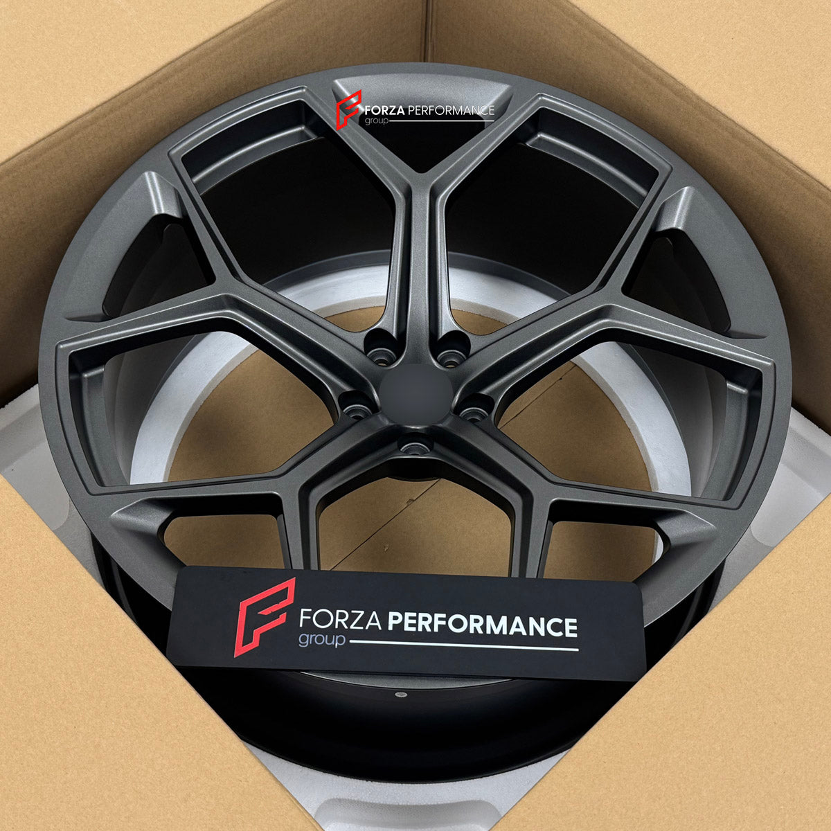 We manufactured premium quality forged wheels rims for our client's Audi RS Q8 4M 2019 - 2024 with the following specifications:

WHEEL SIZE:

Front: 23 x 10.5 ET 18
Rear: 23 x 10.5 ET 18
PCD: 5 x 112
CB: 66.5
Finish: Satin Gunmetal
Material: 6061-T6 Forged Aluminum
THIS WHEEL DESIGN CAN BE CUSTOM-MADE FOR YOUR CAR IN ANY SIZE AND COLOR OPTIONS
Available in monoblock, 2-piece, 3-piece, duoblock, beadlock
3D wheel renderings are provided according to the exact dimensions and specifications requested by the c