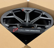 We manufactured premium quality forged wheels rims for our client's Audi RS Q8 4M 2019 - 2024 with the following specifications:

WHEEL SIZE:

Front: 23 x 10.5 ET 18
Rear: 23 x 10.5 ET 18
PCD: 5 x 112
CB: 66.5
Finish: Satin Gunmetal
Material: 6061-T6 Forged Aluminum
THIS WHEEL DESIGN CAN BE CUSTOM-MADE FOR YOUR CAR IN ANY SIZE AND COLOR OPTIONS
Available in monoblock, 2-piece, 3-piece, duoblock, beadlock
3D wheel renderings are provided according to the exact dimensions and specifications requested by the c