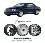 21 INCH FORGED WHEELS RIMS for BENTLEY CONTINENTAL GTC I 2006 - 2011 FORZA PERFORMANCE Mansory Style

We manufacture premium quality forged wheels rims for Bentley Continental GTC I 2006 - 2011 in any design, size, color.

THIS WHEEL DESIGN CAN BE CUSTOM-MADE FOR YOUR CAR IN ANY SIZE AND COLOR OPTIONS
Available in monoblock, 2-piece, 3-piece, duoblock, beadlock
3D wheel renderings are provided according to the exact dimensions and specifications requested by the client, ensuring proper fitment for their car