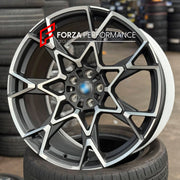 FORGED WHEELS RIMS for BMW 5 SERIES G30 LCI 2021  - 2023 FORZA PERFORMANCE custom fit BMW OEM 943M FROZEN MIDNIGHT GREY WHEELS