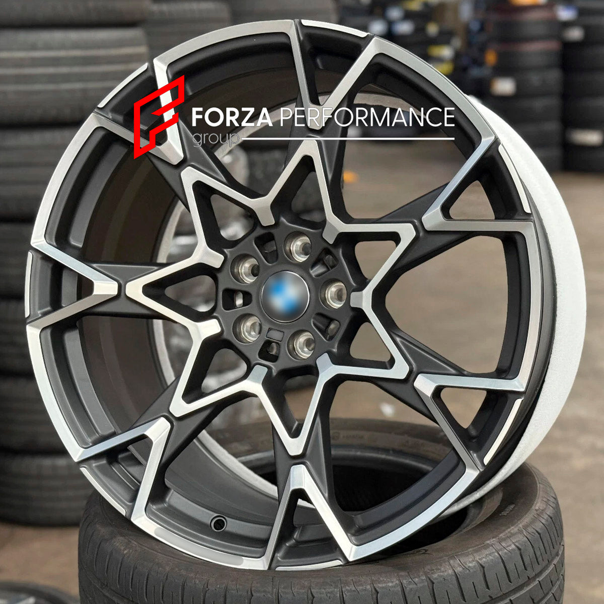 FORGED WHEELS RIMS for BMW 5 SERIES G30 LCI 2021  - 2023 FORZA PERFORMANCE custom fit BMW OEM 943M FROZEN MIDNIGHT GREY WHEELS