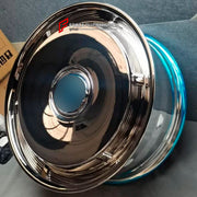 FORGED WHEELS RIMS for CADILLAC DEVILLE ELDORADO FLEETWOOD BROUGHAM SEVILLE 1971 - 1986 FORZA PERFORMANCE LUNAR DISC Style

We manufacture premium quality forged wheels rims for Cadillac DeVille Eldorado Fleetwood Brougham Seville 1971 - 1986 in any design, size, color.

WHEEL SIZE:

Front: 15 x 6 ET 15
Rear: 15 x 6 ET 15
PCD: 5 x 127
CB: 78.1
Finish: Gloss Black and Chrome
Material: 6061-T6 Forged Aluminum
THIS WHEEL DESIGN CAN BE CUSTOM-MADE FOR YOUR CAR IN ANY SIZE AND COLOR OPTIONS
Available in monobloc