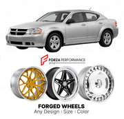 FORGED WHEELS RIMS for DODGE AVENGER II JS 2007 - 2010

Custom forged wheels for Dodge Avenger II JS 2007 - 2010. Made-to-order monoblock, 2-piece and 3-piece rims in custom sizes, offsets, colors and finishes with guaranteed fitment.

We manufacture premium quality forged wheels rims for Dodge Avenger II JS 2007 - 2010 in any design, size, color.

THIS WHEEL DESIGN CAN BE CUSTOM-MADE FOR YOUR CAR IN ANY SIZE AND COLOR OPTIONS
Available in monoblock, 2-piece, 3-piece, duoblock, beadlock
3D wheel renderings 