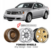 FORGED WHEELS RIMS for DODGE AVENGER II JS FACELIFT 2011 - 2014

Custom forged wheels for Dodge Avenger II JS Facelift 2011 - 2014. Made-to-order monoblock, 2-piece and 3-piece rims in custom sizes, offsets, colors and finishes with guaranteed fitment.

We manufacture premium quality forged wheels rims for Dodge Avenger II JS Facelift 2011 - 2014 in any design, size, color.

THIS WHEEL DESIGN CAN BE CUSTOM-MADE FOR YOUR CAR IN ANY SIZE AND COLOR OPTIONS
Available in monoblock, 2-piece, 3-piece, duoblock, be