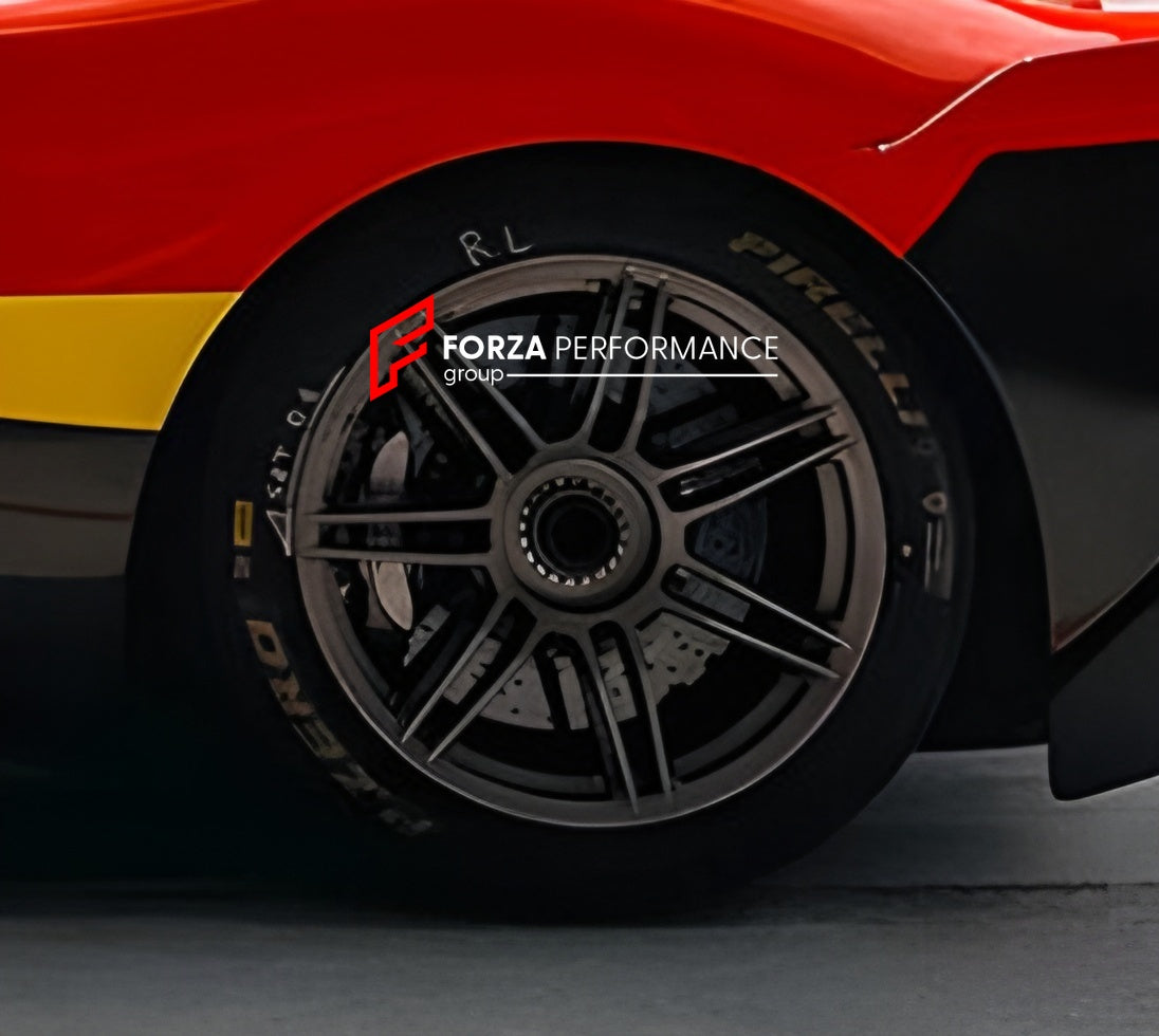 FORGED WHEELS RIMS FOR FERRARI 296 CHALLENGE 2024 Forza Performance custom fit buy OEM Ferrari 296 Challenge Technomesh style design wheels