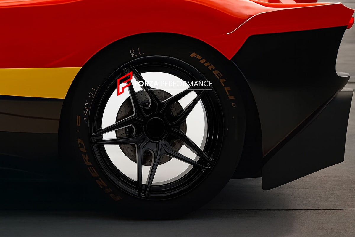 FORGED WHEELS RIMS FOR FERRARI 296 GT MODIFICATA 2026 Forza Performance custom fit buy P101 Centerlock style design wheels