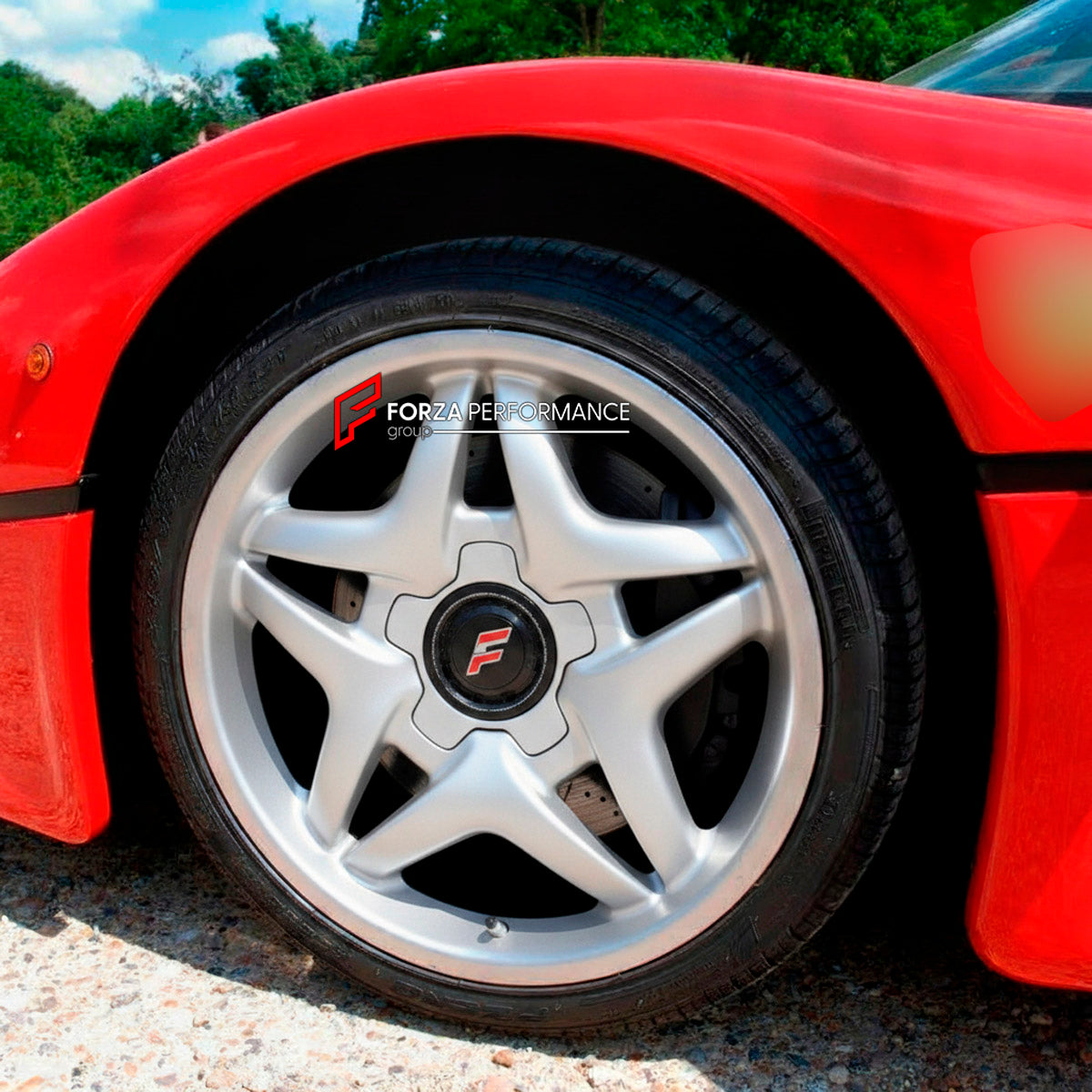 We manufacture premium quality forged wheels rims for Ferrari F50 1995 - 1997 in any design, size, color.

WHEEL SIZE:

Front: 18 x 8.5 ET 52
Rear: 18 x 13 ET 45
PCD: 5 x 108
CB: 67.1
Finish: Silver
Material: 6061-T6 Forged Aluminum
THIS WHEEL DESIGN CAN BE CUSTOM-MADE FOR YOUR CAR IN ANY SIZE AND COLOR OPTIONS
Available in monoblock, 2-piece, 3-piece, duoblock, beadlock
3D wheel renderings are provided according to the exact dimensions and specifications requested by the client, ensuring proper fitment for