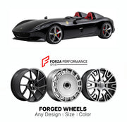 21 INCH FORGED WHEELS RIMS for FERRARI MONZA SP2 2019 - 2023 FORZA PERFORMANCE Mansory Style

We manufacture premium quality forged wheels rims for Ferrari Monza SP2 2019 - 2023 in any design, size, color.

THIS WHEEL DESIGN CAN BE CUSTOM-MADE FOR YOUR CAR IN ANY SIZE AND COLOR OPTIONS
Available in monoblock, 2-piece, 3-piece, duoblock, beadlock
3D wheel renderings are provided according to the exact dimensions and specifications requested by the client, ensuring proper fitment for their car prior to produc