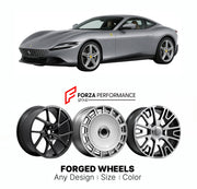 21 INCH FORGED WHEELS RIMS for FERRARI ROMA 2020 - 2025 FORZA PERFORMANCE Mansory Style

We manufacture premium quality forged wheels rims for Ferrari Roma 2020 - 2025 in any design, size, color.

THIS WHEEL DESIGN CAN BE CUSTOM-MADE FOR YOUR CAR IN ANY SIZE AND COLOR OPTIONS
Available in monoblock, 2-piece, 3-piece, duoblock, beadlock
3D wheel renderings are provided according to the exact dimensions and specifications requested by the client, ensuring proper fitment for their car prior to production
OPTIO