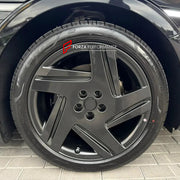 We manufacture premium quality forged wheels rims for Genesis G90 2022+ in any design, size, color.

WHEEL SIZE:

Front: 20 x 8.5 ET 31
Rear: 21 x 9.5 ET 45
PCD: 5 x 114.3
CB: 67.1
Finish: Matte Black
Material: 6061-T6 Forged Aluminum
THIS WHEEL DESIGN CAN BE CUSTOM-MADE FOR YOUR CAR IN ANY SIZE AND COLOR OPTIONS
Available in monoblock, 2-piece, 3-piece, duoblock, beadlock
3D wheel renderings are provided according to the exact dimensions and specifications requested by the client, ensuring proper fitment f