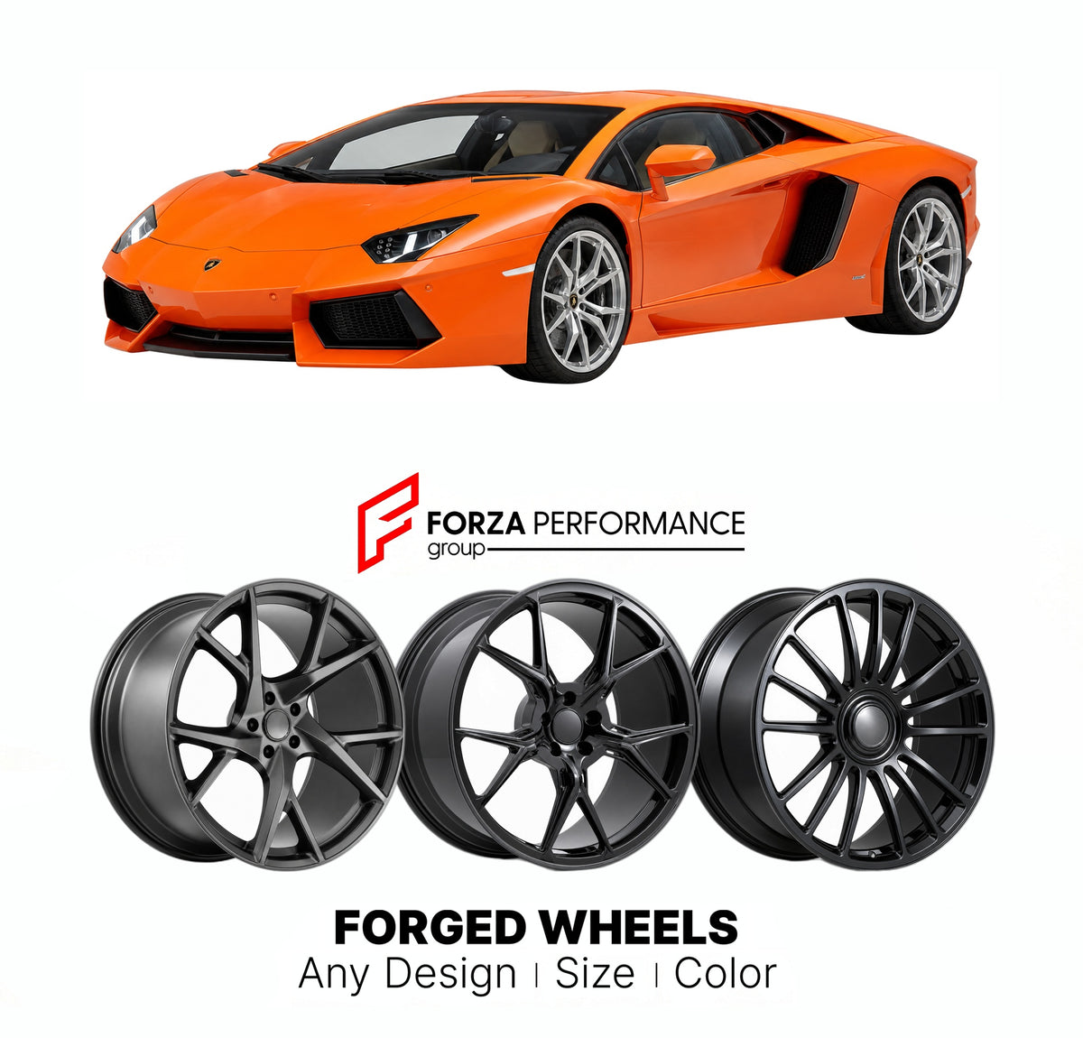 21 INCH FORGED WHEELS RIMS for LAMBORGHINI AVENTADOR LP700 2011 - 2017 FORZA PERFORMANCE Mansory Style

We manufacture premium quality forged wheels rims for Lamborghini Aventador LP700 2011 - 2017 in any design, size, color.

THIS WHEEL DESIGN CAN BE CUSTOM-MADE FOR YOUR CAR IN ANY SIZE AND COLOR OPTIONS
Available in monoblock, 2-piece, 3-piece, duoblock, beadlock
3D wheel renderings are provided according to the exact dimensions and specifications requested by the client, ensuring proper fitment for their