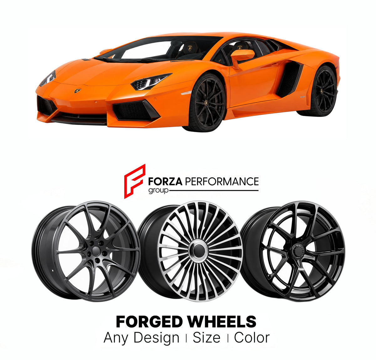 21 INCH FORGED WHEELS RIMS for LAMBORGHINI AVENTADOR LP740 2017 - 2021 FORZA PERFORMANCE Mansory Style

We manufacture premium quality forged wheels rims for Lamborghini Aventador LP740 2017 - 2021 in any design, size, color.

THIS WHEEL DESIGN CAN BE CUSTOM-MADE FOR YOUR CAR IN ANY SIZE AND COLOR OPTIONS
Available in monoblock, 2-piece, 3-piece, duoblock, beadlock
3D wheel renderings are provided according to the exact dimensions and specifications requested by the client, ensuring proper fitment for their