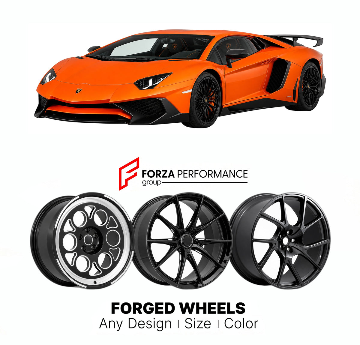 21 INCH FORGED WHEELS RIMS for LAMBORGHINI AVENTADOR LP770 2018 - 2021 FORZA PERFORMANCE Mansory Style

We manufacture premium quality forged wheels rims for Lamborghini Aventador LP770 2018 - 2021 in any design, size, color.

THIS WHEEL DESIGN CAN BE CUSTOM-MADE FOR YOUR CAR IN ANY SIZE AND COLOR OPTIONS
Available in monoblock, 2-piece, 3-piece, duoblock, beadlock
3D wheel renderings are provided according to the exact dimensions and specifications requested by the client, ensuring proper fitment for their