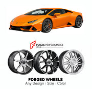 21 INCH FORGED WHEELS RIMS for LAMBORGHINI HURACAN EVO 2019 - 2024 FORZA PERFORMANCE Mansory Style

We manufacture premium quality forged wheels rims for Lamborghini Huracan Evo 2019 - 2024 in any design, size, color.

THIS WHEEL DESIGN CAN BE CUSTOM-MADE FOR YOUR CAR IN ANY SIZE AND COLOR OPTIONS
Available in monoblock, 2-piece, 3-piece, duoblock, beadlock
3D wheel renderings are provided according to the exact dimensions and specifications requested by the client, ensuring proper fitment for their car pri