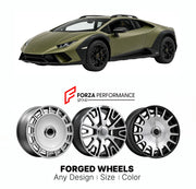 21 INCH FORGED WHEELS RIMS for LAMBORGHINI HURACAN STERRATO 2023 - 2024 FORZA PERFORMANCE Mansory Style

We manufacture premium quality forged wheels rims for Lamborghini Huracan Sterrato 2023 - 2024 in any design, size, color.

THIS WHEEL DESIGN CAN BE CUSTOM-MADE FOR YOUR CAR IN ANY SIZE AND COLOR OPTIONS
Available in monoblock, 2-piece, 3-piece, duoblock, beadlock
3D wheel renderings are provided according to the exact dimensions and specifications requested by the client, ensuring proper fitment for the