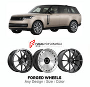 21 INCH FORGED WHEELS RIMS for LAND ROVER RANGE ROVER L460 2021+ FORZA PERFORMANCE Mansory Style

We manufacture premium quality forged wheels rims for Land Rover Range Rover L460 2021+ in any design, size, color.

THIS WHEEL DESIGN CAN BE CUSTOM-MADE FOR YOUR CAR IN ANY SIZE AND COLOR OPTIONS
Available in monoblock, 2-piece, 3-piece, duoblock, beadlock
3D wheel renderings are provided according to the exact dimensions and specifications requested by the client, ensuring proper fitment for their car prior t