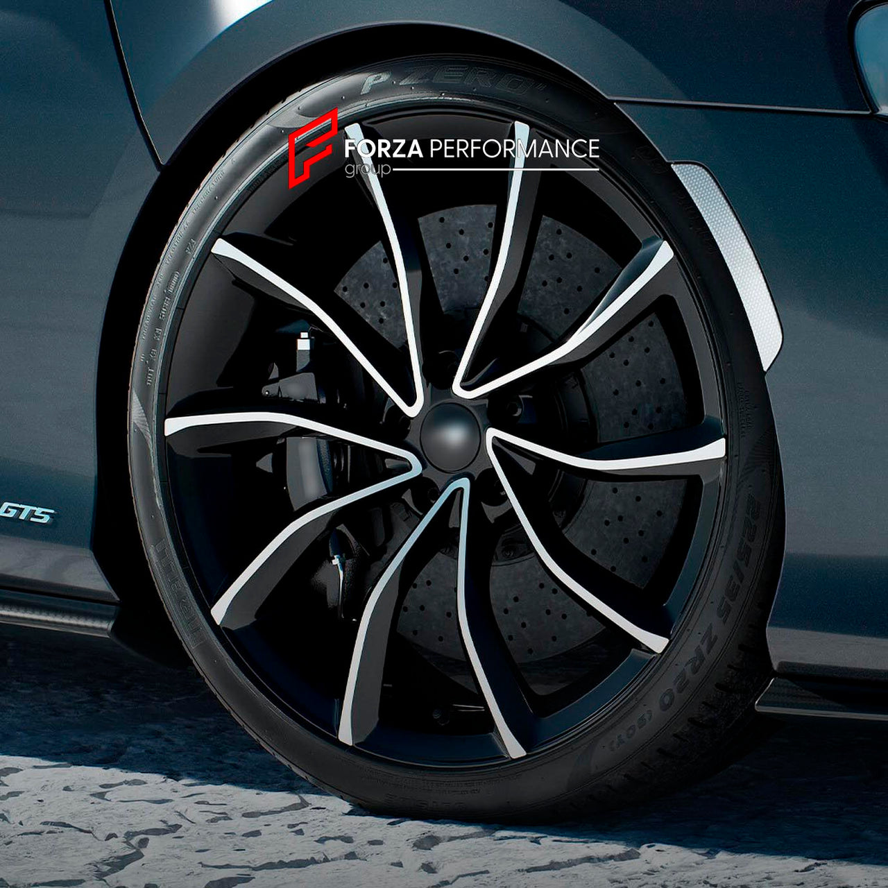 FORGED WHEELS RIMS for MCLAREN GTS 2024+ FORZA PERFORMANCE custom fit OEM MCLAREN GTS 10-Spoke Turbine Forged