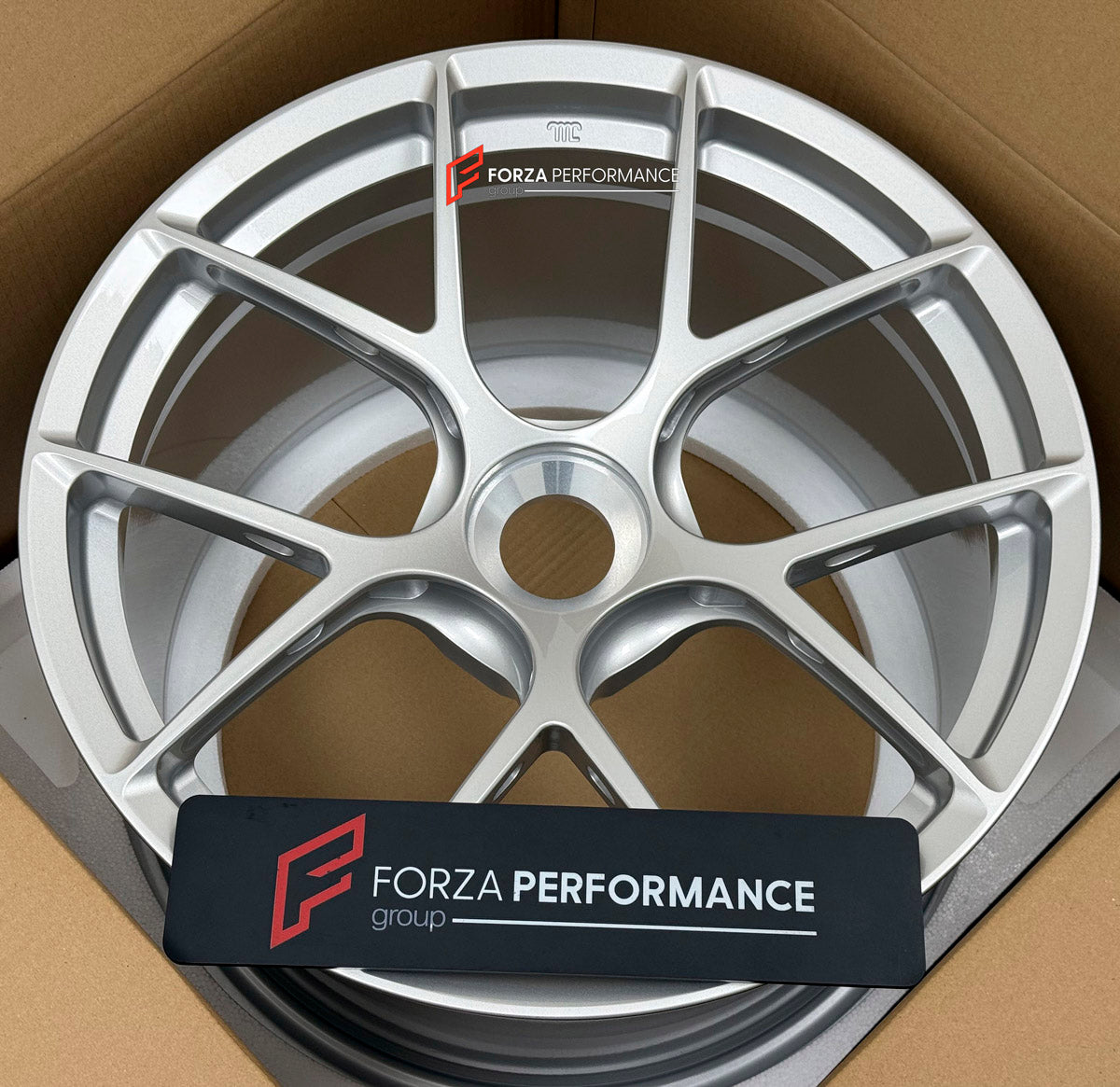 We manufactured premium quality forged wheels rims for our client's Porsche 911 991.2 GT3 2015 - 2020 with the following specifications:

WHEEL SIZE:

Front: 20 x 9 ET 52
Rear: 20 x 12 ET 44
PCD: 5 x 130
CB: 71.6
Finish: Gloss Silver
Material: 6061-T6 Forged Aluminum
THIS WHEEL DESIGN CAN BE CUSTOM-MADE FOR YOUR CAR IN ANY SIZE AND COLOR OPTIONS
Available in monoblock, 2-piece, 3-piece, duoblock, beadlock
3D wheel renderings are provided according to the exact dimensions and specifications requested by the 