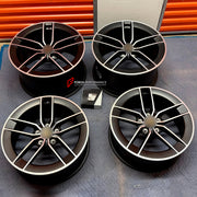 We manufacture premium quality forged wheels rims for Porsche 911 992.2 GTS Carrera 2024+ in any design, size, color.

WHEEL SIZE:

Front: 20 x 8.5 ET 50
Rear: 21 x 11.5 ET 79
PCD: 5 x 130
CB: 71.6
Finish: Satin Black
Material: 6061-T6 Forged Aluminum
THIS WHEEL DESIGN CAN BE CUSTOM-MADE FOR YOUR CAR IN ANY SIZE AND COLOR OPTIONS
Available in monoblock, 2-piece, 3-piece, duoblock, beadlock
3D wheel renderings are provided according to the exact dimensions and specifications requested by the client, ensuring
