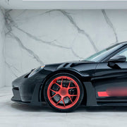 We manufacture premium quality forged wheels rims for Porsche 911 992 GT3 GTS GTC Cabriolet 2019+ in any design, size, color.

WHEEL SIZE:

Front: 20 x 8.5 ET 53
Rear: 21 x 11.5 ET 67
PCD: 5 x 130
CB: 71.6
Finish: Satin Crimson Red
Material: 6061-T6 Forged Aluminum
THIS WHEEL DESIGN CAN BE CUSTOM-MADE FOR YOUR CAR IN ANY SIZE AND COLOR OPTIONS
Available in monoblock, 2-piece, 3-piece, duoblock, beadlock
3D wheel renderings are provided according to the exact dimensions and specifications requested by the cl