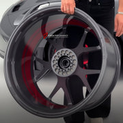We manufacture premium quality forged wheels rims for Porsche 911 992 GT3 GTS GTC Cabriolet 2019+ in any design, size, color.

WHEEL SIZE:

Front: 20 x 8.5 ET 53
Rear: 21 x 11.5 ET 67
PCD: 5 x 130
CB: 71.6
Finish: Satin Crimson Red
Material: 6061-T6 Forged Aluminum
THIS WHEEL DESIGN CAN BE CUSTOM-MADE FOR YOUR CAR IN ANY SIZE AND COLOR OPTIONS
Available in monoblock, 2-piece, 3-piece, duoblock, beadlock
3D wheel renderings are provided according to the exact dimensions and specifications requested by the cl