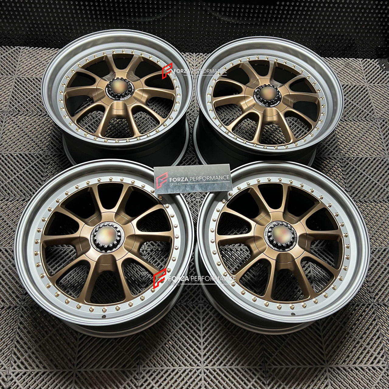 We manufactured premium quality forged wheels rims for our client's Porsche 911 996 GT3 2003 with the following specifications:

WHEEL SIZE:

Front: 19 x 8.5 ET 28
Rear: 19 x 11 ET 53
PCD: 5 x 130
CB: 71.6
Weight: Front: 11.15 kgs (24.58 lbs) Rear: 11.6 kgs (25.57 lbs)
Finish: Satin Bronze Face + Satin Gunmetal Lip
Material: 6061-T6 Forged Aluminum
THIS WHEEL DESIGN CAN BE CUSTOM-MADE FOR YOUR CAR IN ANY SIZE AND COLOR OPTIONS
Available in monoblock, 2-piece, 3-piece, duoblock, beadlock
3D wheel renderings 