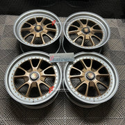 We manufactured premium quality forged wheels rims for our client's Porsche 911 996 GT3 2003 with the following specifications:

WHEEL SIZE:

Front: 19 x 8.5 ET 28
Rear: 19 x 11 ET 53
PCD: 5 x 130
CB: 71.6
Weight: Front: 11.15 kgs (24.58 lbs) Rear: 11.6 kgs (25.57 lbs)
Finish: Satin Bronze Face + Satin Gunmetal Lip
Material: 6061-T6 Forged Aluminum
THIS WHEEL DESIGN CAN BE CUSTOM-MADE FOR YOUR CAR IN ANY SIZE AND COLOR OPTIONS
Available in monoblock, 2-piece, 3-piece, duoblock, beadlock
3D wheel renderings 