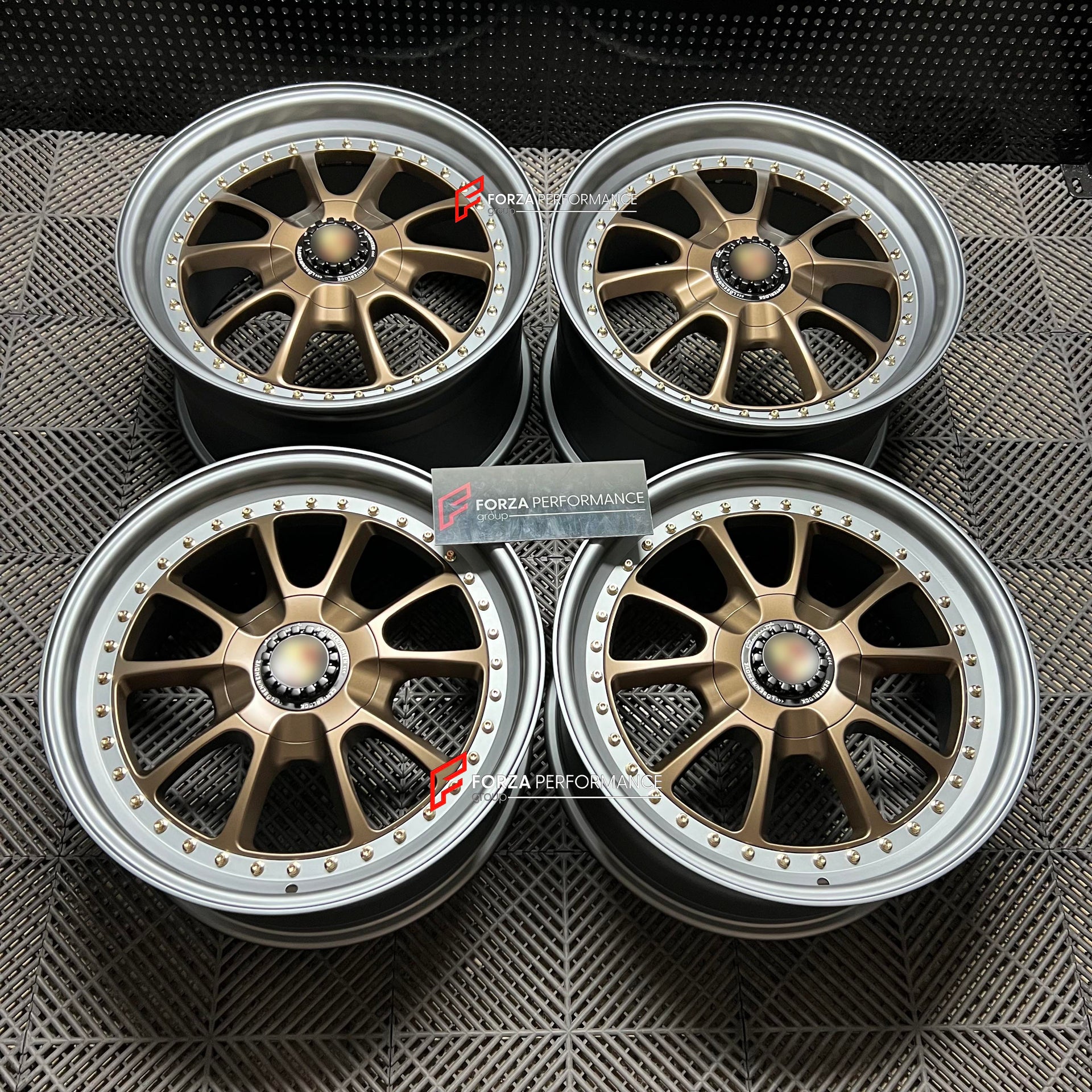We manufactured premium quality forged wheels rims for our client's Porsche 911 996 GT3 2003 with the following specifications:

WHEEL SIZE:

Front: 19 x 8.5 ET 28
Rear: 19 x 11 ET 53
PCD: 5 x 130
CB: 71.6
Weight: Front: 11.15 kgs (24.58 lbs) Rear: 11.6 kgs (25.57 lbs)
Finish: Satin Bronze Face + Satin Gunmetal Lip
Material: 6061-T6 Forged Aluminum
THIS WHEEL DESIGN CAN BE CUSTOM-MADE FOR YOUR CAR IN ANY SIZE AND COLOR OPTIONS
Available in monoblock, 2-piece, 3-piece, duoblock, beadlock
3D wheel renderings 