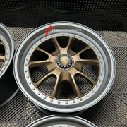 We manufactured premium quality forged wheels rims for our client's Porsche 911 996 GT3 2003 with the following specifications:

WHEEL SIZE:

Front: 19 x 8.5 ET 28
Rear: 19 x 11 ET 53
PCD: 5 x 130
CB: 71.6
Weight: Front: 11.15 kgs (24.58 lbs) Rear: 11.6 kgs (25.57 lbs)
Finish: Satin Bronze Face + Satin Gunmetal Lip
Material: 6061-T6 Forged Aluminum
THIS WHEEL DESIGN CAN BE CUSTOM-MADE FOR YOUR CAR IN ANY SIZE AND COLOR OPTIONS
Available in monoblock, 2-piece, 3-piece, duoblock, beadlock
3D wheel renderings 