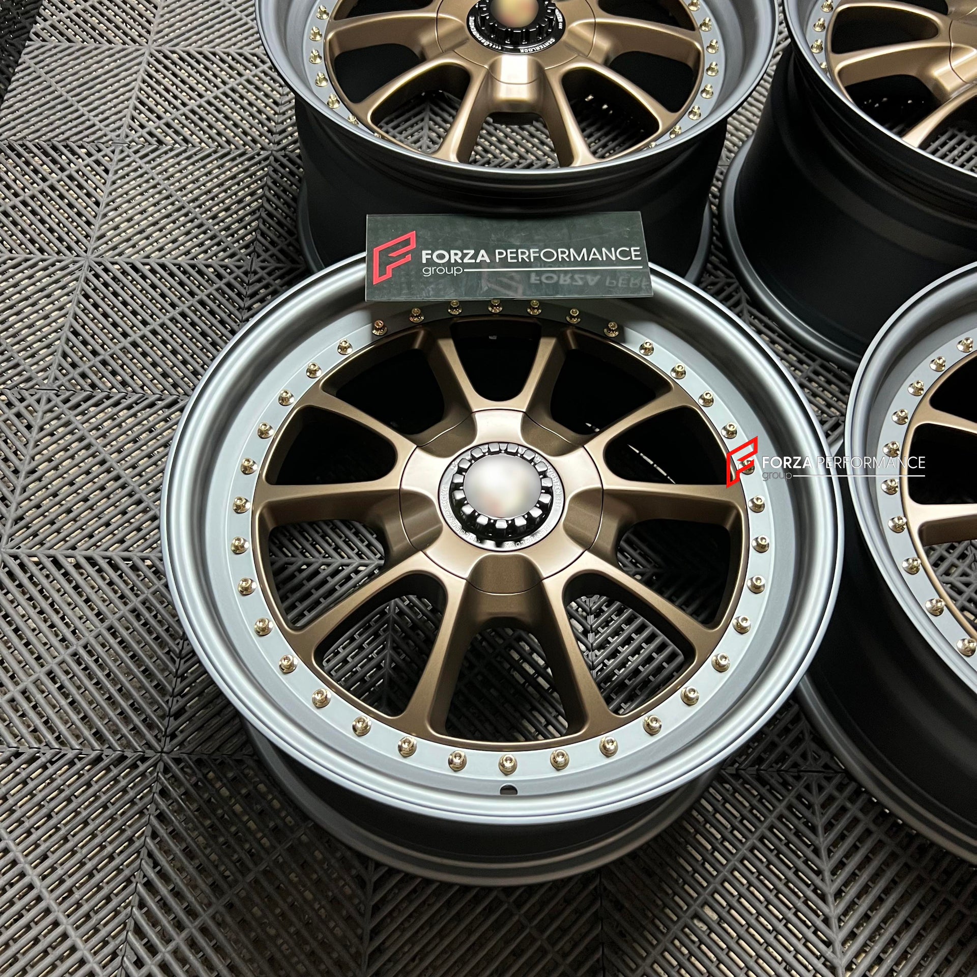 We manufactured premium quality forged wheels rims for our client's Porsche 911 996 GT3 2003 with the following specifications:

WHEEL SIZE:

Front: 19 x 8.5 ET 28
Rear: 19 x 11 ET 53
PCD: 5 x 130
CB: 71.6
Weight: Front: 11.15 kgs (24.58 lbs) Rear: 11.6 kgs (25.57 lbs)
Finish: Satin Bronze Face + Satin Gunmetal Lip
Material: 6061-T6 Forged Aluminum
THIS WHEEL DESIGN CAN BE CUSTOM-MADE FOR YOUR CAR IN ANY SIZE AND COLOR OPTIONS
Available in monoblock, 2-piece, 3-piece, duoblock, beadlock
3D wheel renderings 