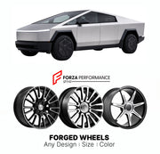 21 INCH FORGED WHEELS RIMS for TESLA CYBERTRUCK 2023+ FORZA PERFORMANCE Mansory Style

We manufacture premium quality forged wheels rims for Tesla Cybertruck 2023+ in any design, size, color.

THIS WHEEL DESIGN CAN BE CUSTOM-MADE FOR YOUR CAR IN ANY SIZE AND COLOR OPTIONS
Available in monoblock, 2-piece, 3-piece, duoblock, beadlock
3D wheel renderings are provided according to the exact dimensions and specifications requested by the client, ensuring proper fitment for their car prior to production
OPTIONS:
