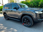 We manufacture premium quality forged wheels rims for TOYOTA LAND CRUISER 300 LC 300 2021+&nbsp;in any design, size, color.

Wheels size: 20 x 9.5 ET 55

Finishing: Gloss Black

Forza Performance Group engineers and builds each set of custom made-to-order forged wheels individually for every specific customer. This means we not only produce the desired wheel design but also provide all the necessary sizes. All of our wheels can be manufactured to suit your car specifications, offering a diverse range of dia