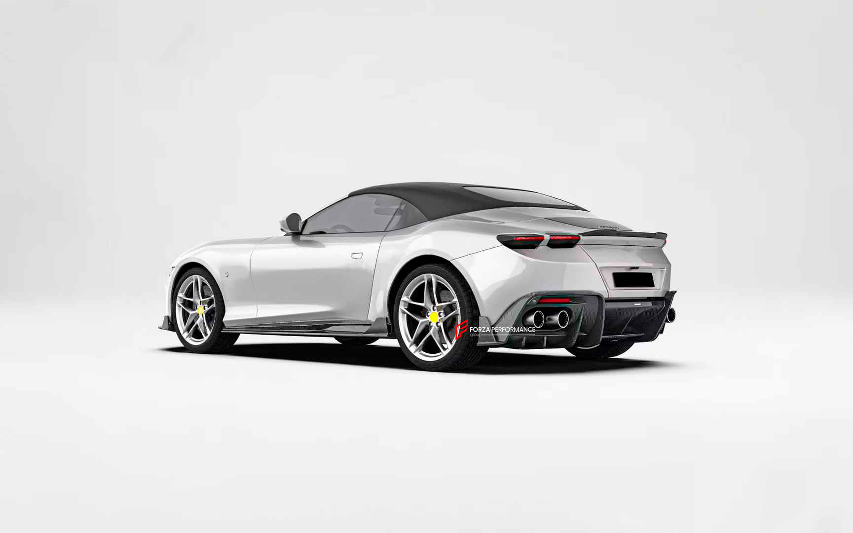 FORZA CARBON AERO KIT for FERRARI ROMA

Set includes:

Front Lip
Side Skirts
Rear Diffuser
Rear Spoiler

Material: Dry Carbon