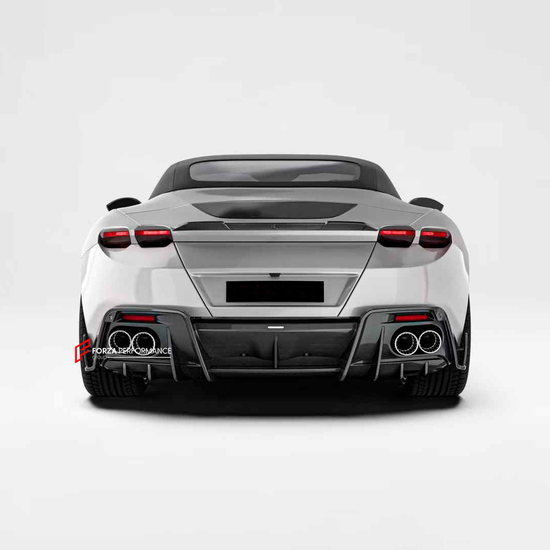 FORZA CARBON AERO KIT for FERRARI ROMA

Set includes:

Front Lip
Side Skirts
Rear Diffuser
Rear Spoiler

Material: Dry Carbon