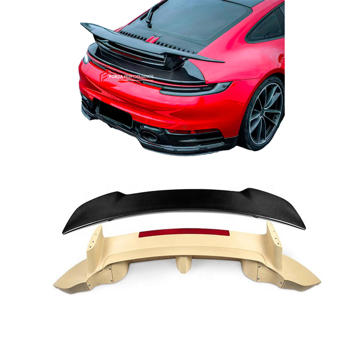 CARBON REAR SPOILER for PORSCHE 911 992.1 CARRERA S 2019 - 2025