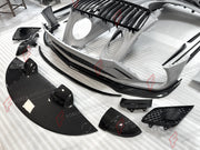 DRY CARBON WIDE BODY KIT for BENTLEY CONTINENTAL GT GTC 2018 - 2024

Set includes:
Front Lip
Front Bumper
Front Bumper Trims
Grille
Hood / Bonnet
Front Fenders
Side Mirror Covers
Side Trims
Side Skirts
Folding Roof Cover
Rear Spoiler
Rear Bumper
Rear Diffuser

Material: Dry Carbon

Note: Professional installation is required.