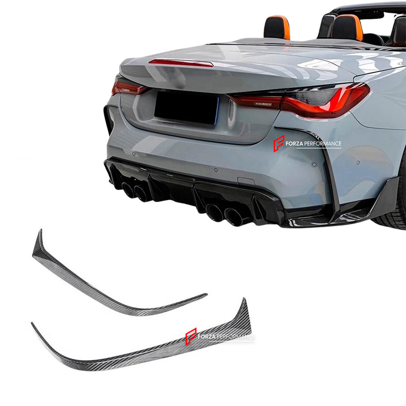 DRY CARBON REAR BUMPER CANARDS for BMW M3 G80 M4 G82/G83 2020+