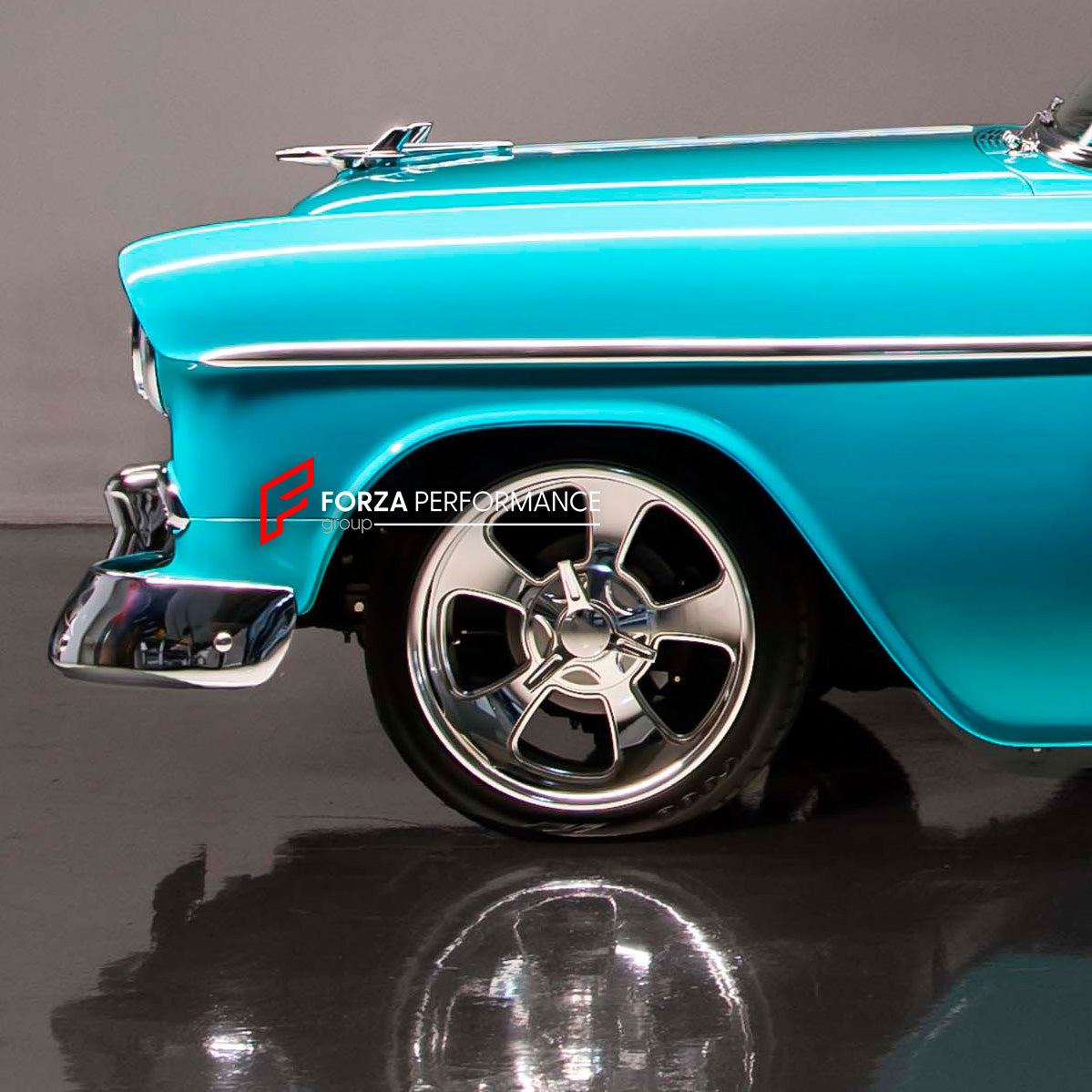 FORZA FORGED CLASSIC WHEELS RIMS for CHEVROLET BEL AIR 1955 custom fit BILLET SPECIALTIES SLD89 WHEELS