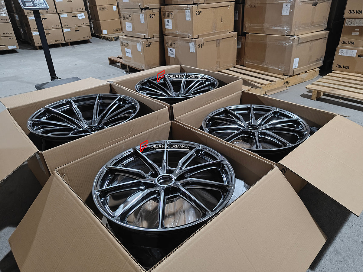 FORGED WHEELS RIMS FOR MCLAREN P47 SUV 2028+ Forza Performance custom fit buy Black Multi-Spoke style design wheels