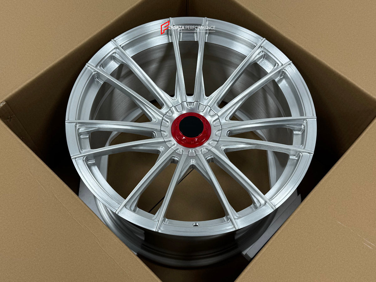 FORGED WHEELS RIMS FOR MCLAREN P47 SUV 2028+ Forza Performance custom fit buy Silver Red Center style design wheels