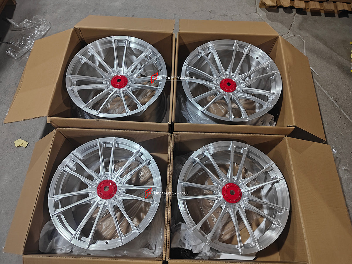FORGED WHEELS RIMS FOR MCLAREN P47 SUV 2028+ Forza Performance custom fit buy Silver Red Center style design wheels