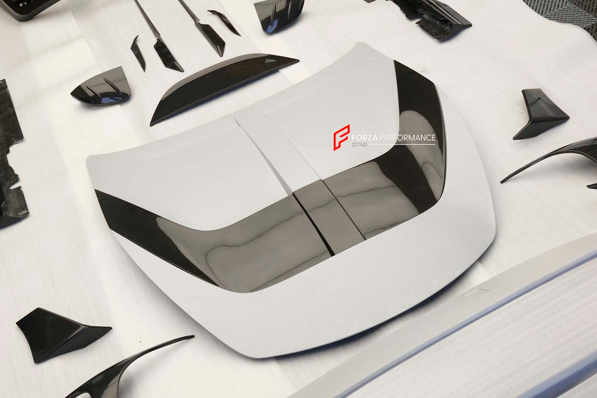 CARBON BODY KIT for FERRARI ROMA

Set includes:

Front Bumper
Front Grille
Hood / Bonnet
Side Mirror Covers
Side Trims
Side Skirts
Trunk Panel
Rear Spoiler

Rear Diffuser

Material: Carbon Fiber