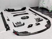 DRY CARBON BODY KIT for BMW 7 SERIES G70 2022+

Set includes:

Front Lip
Front Bumper Trims
Front Bumper Air Vent Covers
Side Mirror Covers
Side Trims
Side Skirts
Roof Spoiler
Rear Spoiler
Rear Diffuser

Material: Dry Carbon