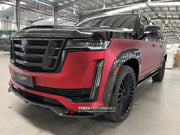 DRY CARBON BODY KIT for CADILLAC ESCALADE 2021 - 2024

Set includes:


Front Lip with Led DRL
Front Grille
Hood / Bonnet
Side Mirror Covers
Fender Flares

Roof Spoiler
Rear Diffuser

Material: Carbon Fiber

Note: Professional installation is required.