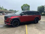 DRY CARBON BODY KIT for CADILLAC ESCALADE 2021 - 2024

Set includes:


Front Lip with Led DRL
Front Grille
Hood / Bonnet
Side Mirror Covers
Fender Flares

Roof Spoiler
Rear Diffuser

Material: Carbon Fiber

Note: Professional installation is required.