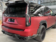 DRY CARBON BODY KIT for CADILLAC ESCALADE 2021 - 2024

Set includes:


Front Lip with Led DRL
Front Grille
Hood / Bonnet
Side Mirror Covers
Fender Flares

Roof Spoiler
Rear Diffuser

Material: Carbon Fiber

Note: Professional installation is required.