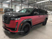 DRY CARBON BODY KIT for CADILLAC ESCALADE 2021 - 2024

Set includes:


Front Lip with Led DRL
Front Grille
Hood / Bonnet
Side Mirror Covers
Fender Flares

Roof Spoiler
Rear Diffuser

Material: Carbon Fiber

Note: Professional installation is required.