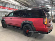 DRY CARBON BODY KIT for CADILLAC ESCALADE 2021 - 2024

Set includes:


Front Lip with Led DRL
Front Grille
Hood / Bonnet
Side Mirror Covers
Fender Flares

Roof Spoiler
Rear Diffuser

Material: Carbon Fiber

Note: Professional installation is required.